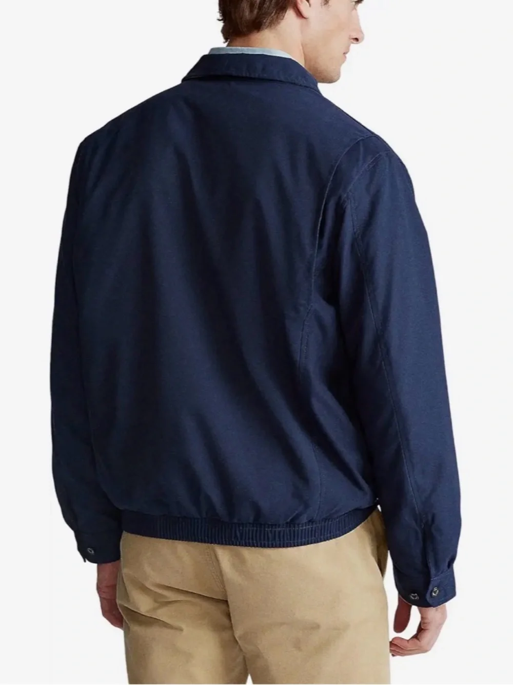 Polo Ralph Lauren Biswing Jacket in Navy Blue Full Zip Preppy Size Large